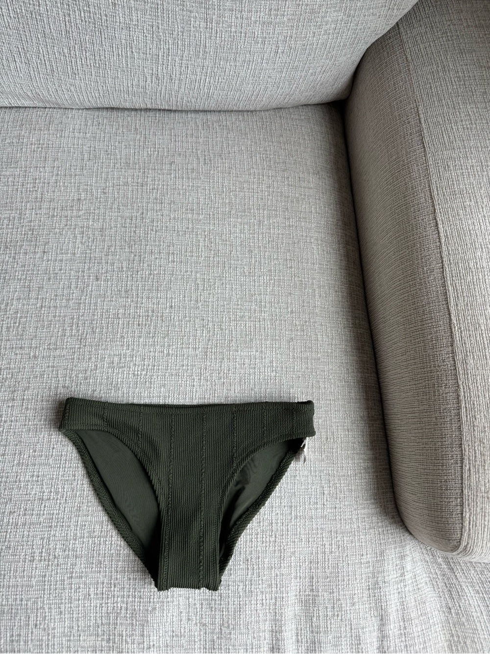 aerie Olive Green Ribbed Bikini Bottoms